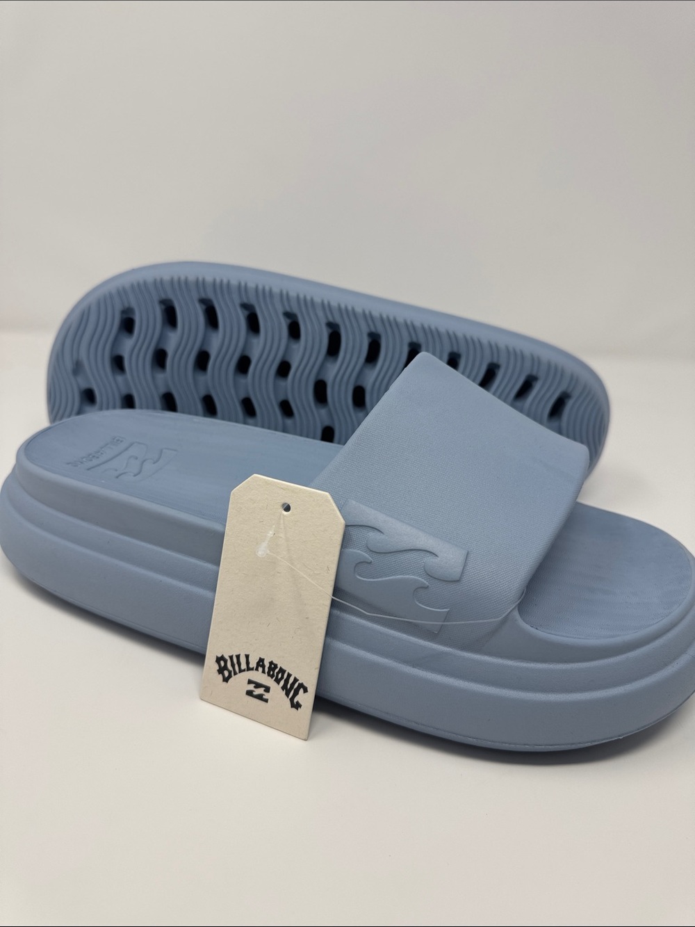 Billabong Cloud Cushion Blue Platform Slide Sandals Size 11 NWT